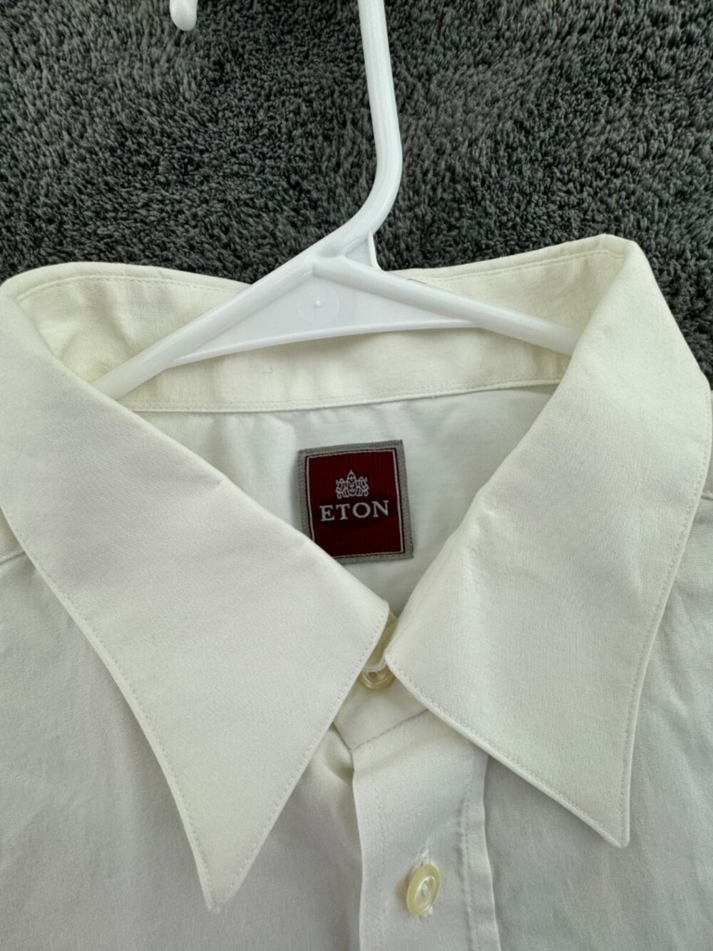 Eton Long Sleeve Button Up Shirt Men’s Cotton Point Collar Adult Woven 16.25 - Picture 7 of 16
